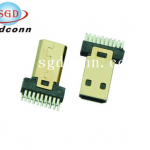 MINI HDMI-D型夹板式公座