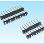 1.27单双排针SMT帯柱双塑